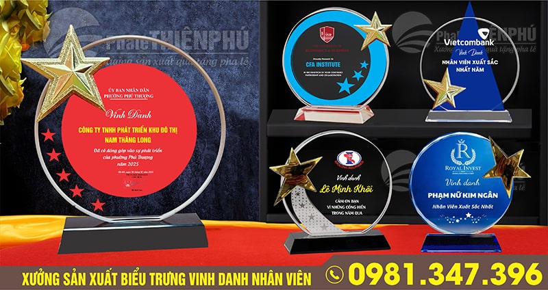biểu trưng vinh danh nhân viên cuối năm 02