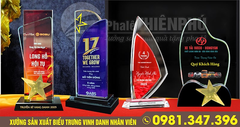 biểu trưng vinh danh nhân viên cuối năm 07
