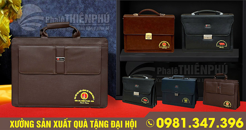 quà tặng cặp da đại hội đại biểu 