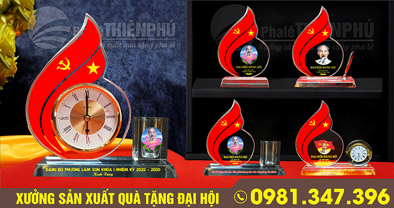 quà tặng đại hội đại biểu gắn đồng hồ 