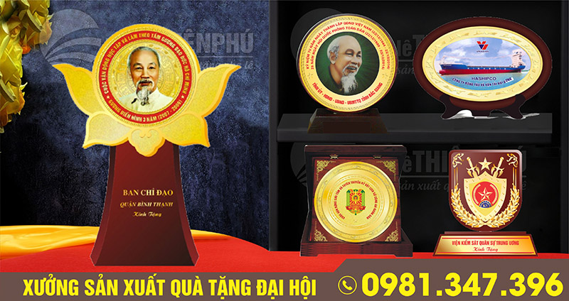 quà tặng gỗ đồng đại hội đại biểu