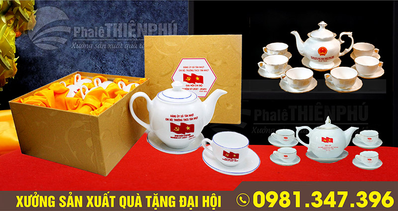 quà tặng gốm sứ đại hội đại biểu 
