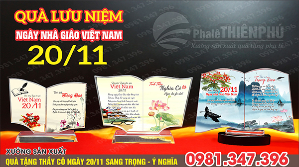quà tặng lưu niệm thầy cô ngày 20/11 hình quyển sách 